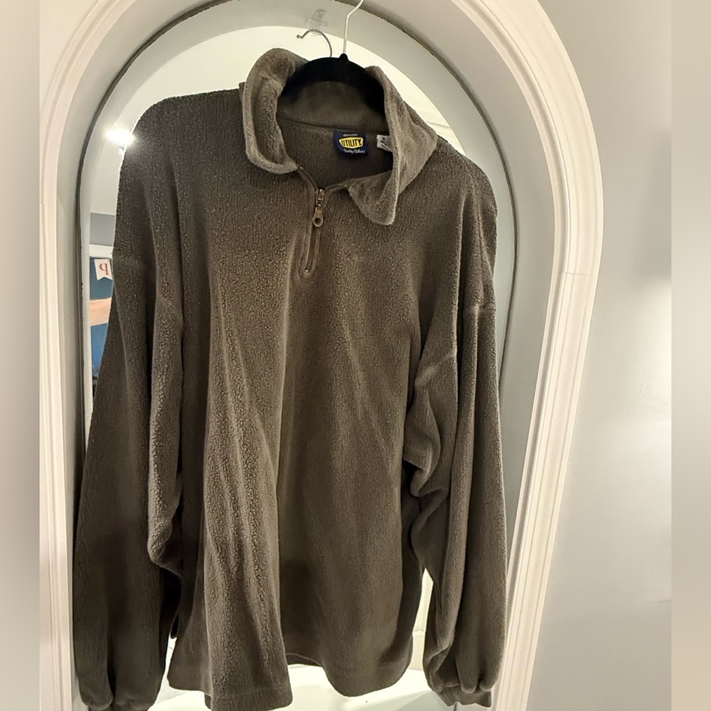 Cozy Men's Zip-Up Sweater - Olive